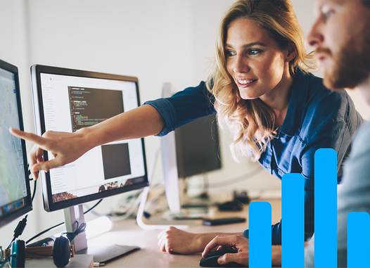 Data Analysts on computer